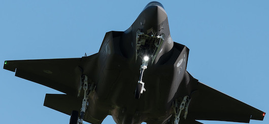F-35 serialled F-013 lands at Cameri AFB, Italy F-35 serialled F-013 lands at Cameri AFB, Italy